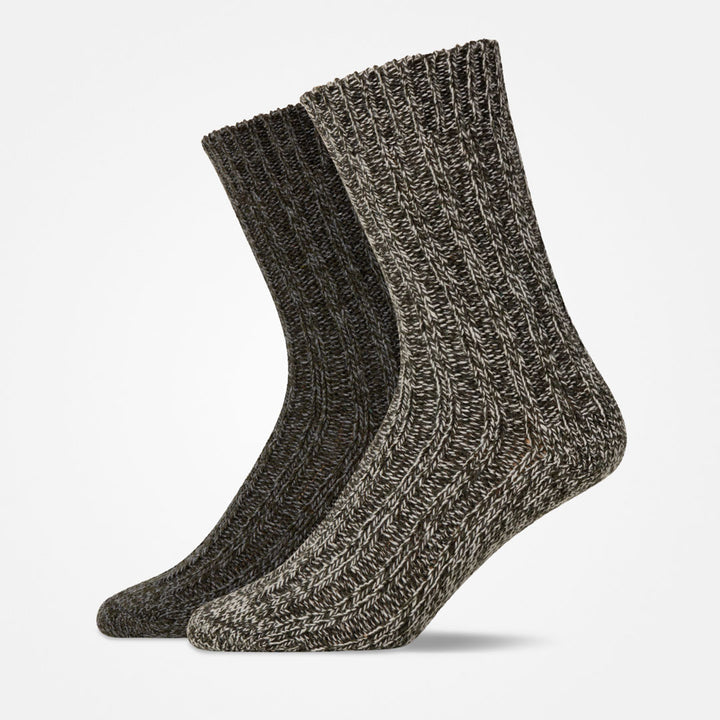 Snocks Norweger Socken Olive Gr 35-38, 2er Set