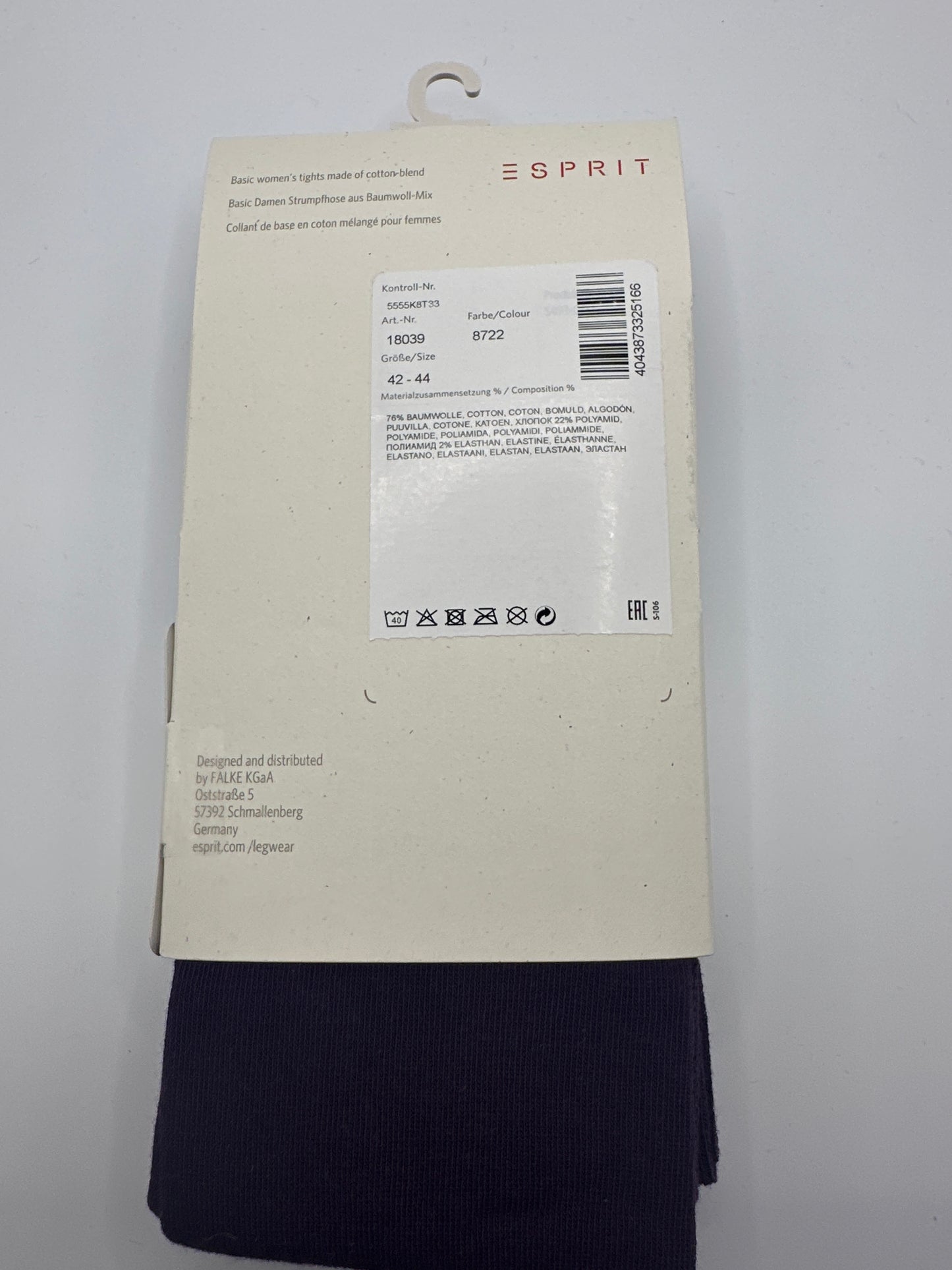 Esprit Basic Strumpfhose 42-44 Lila