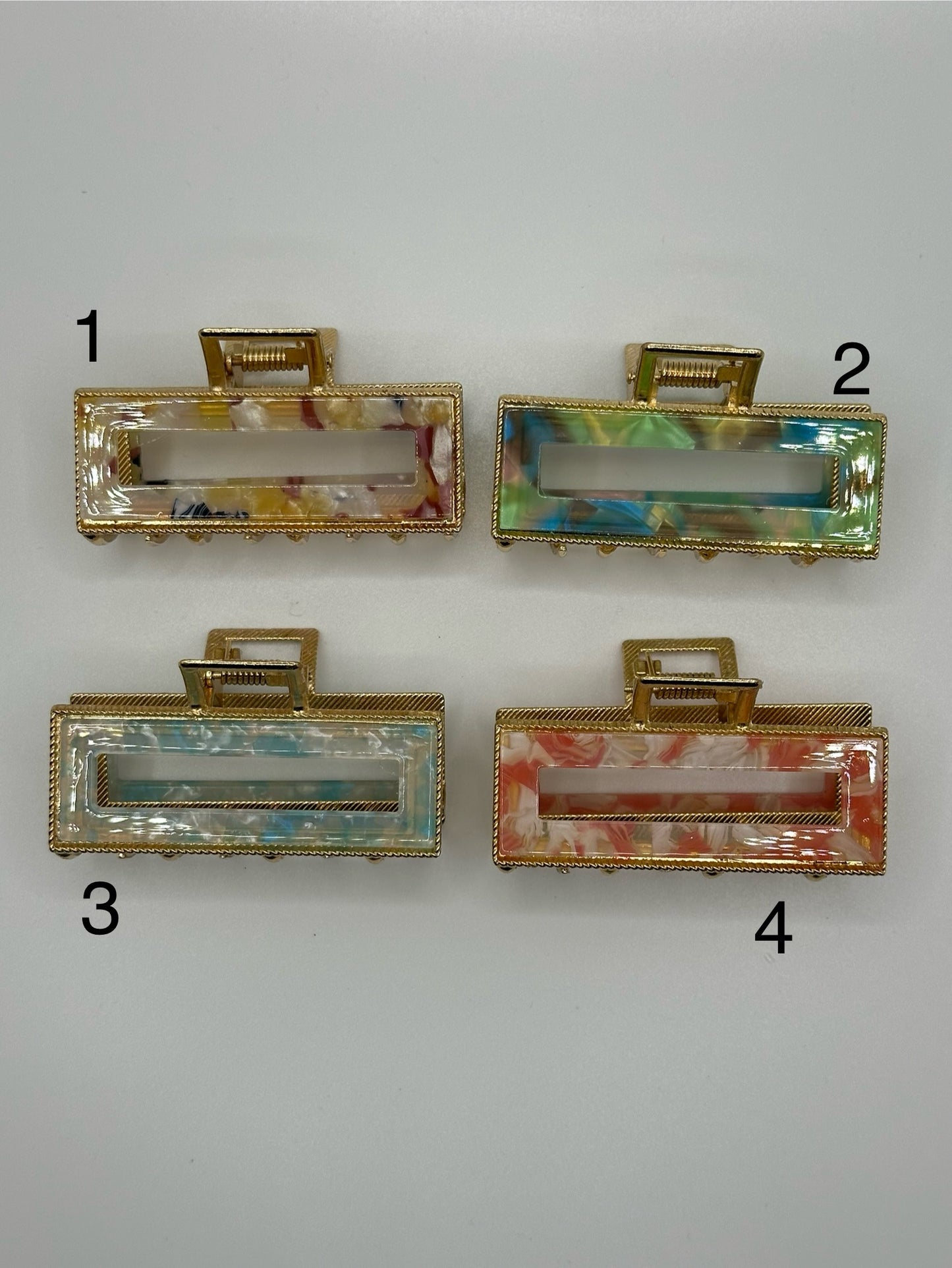 Haarklammern „Regenbogen“ (7 cm)