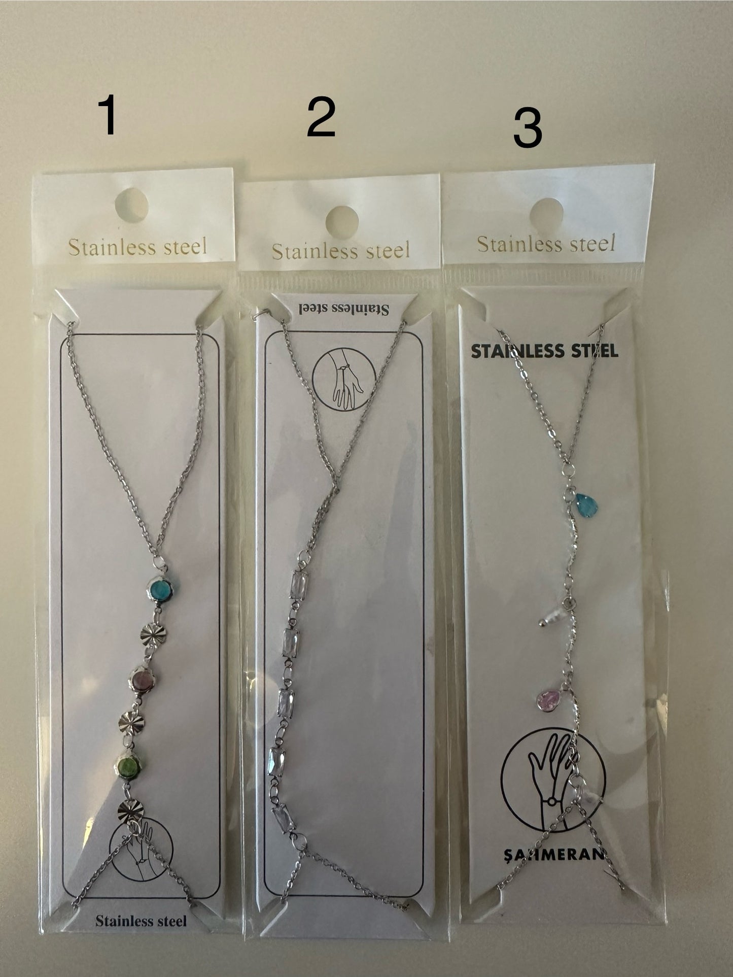 Handkette Edelstahl Silber