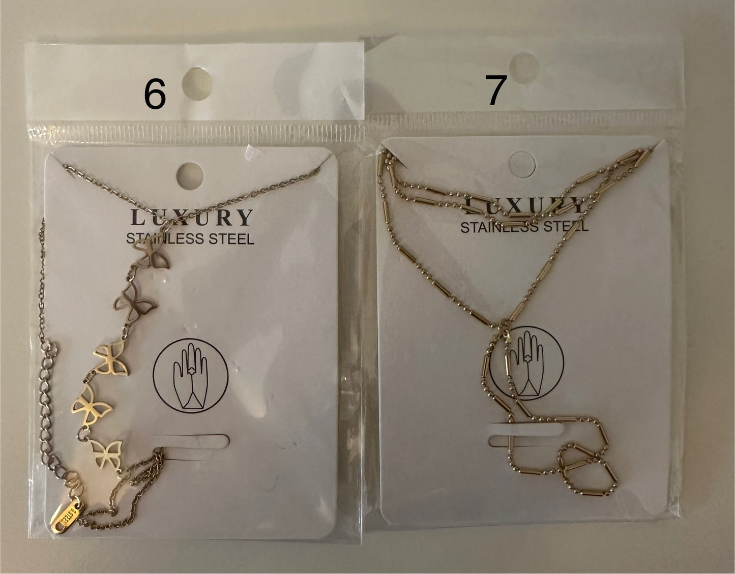 Handkette Edelstahl Gold