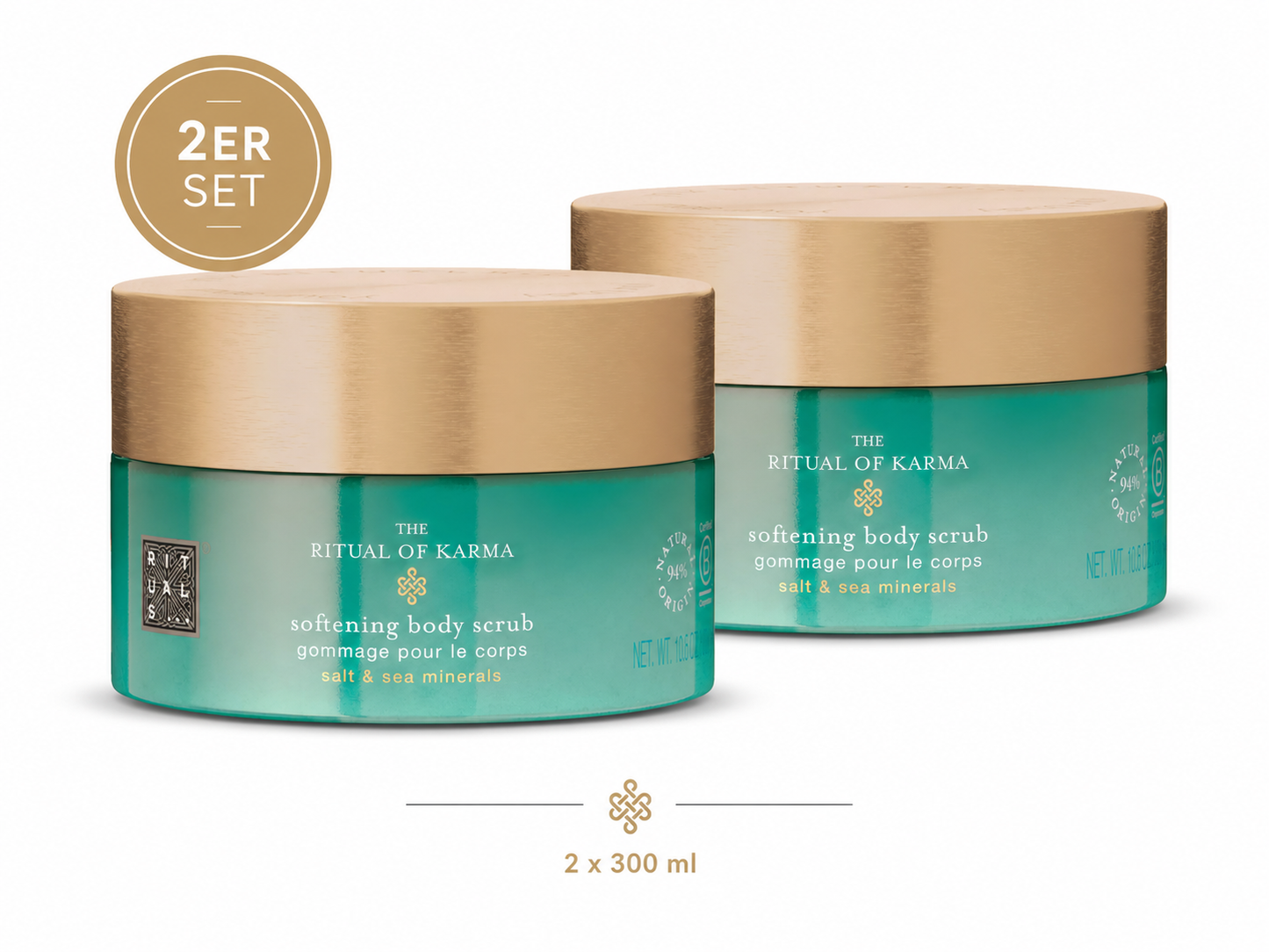 2x Rituals of Karma Body Scrub je 300 Gramm
