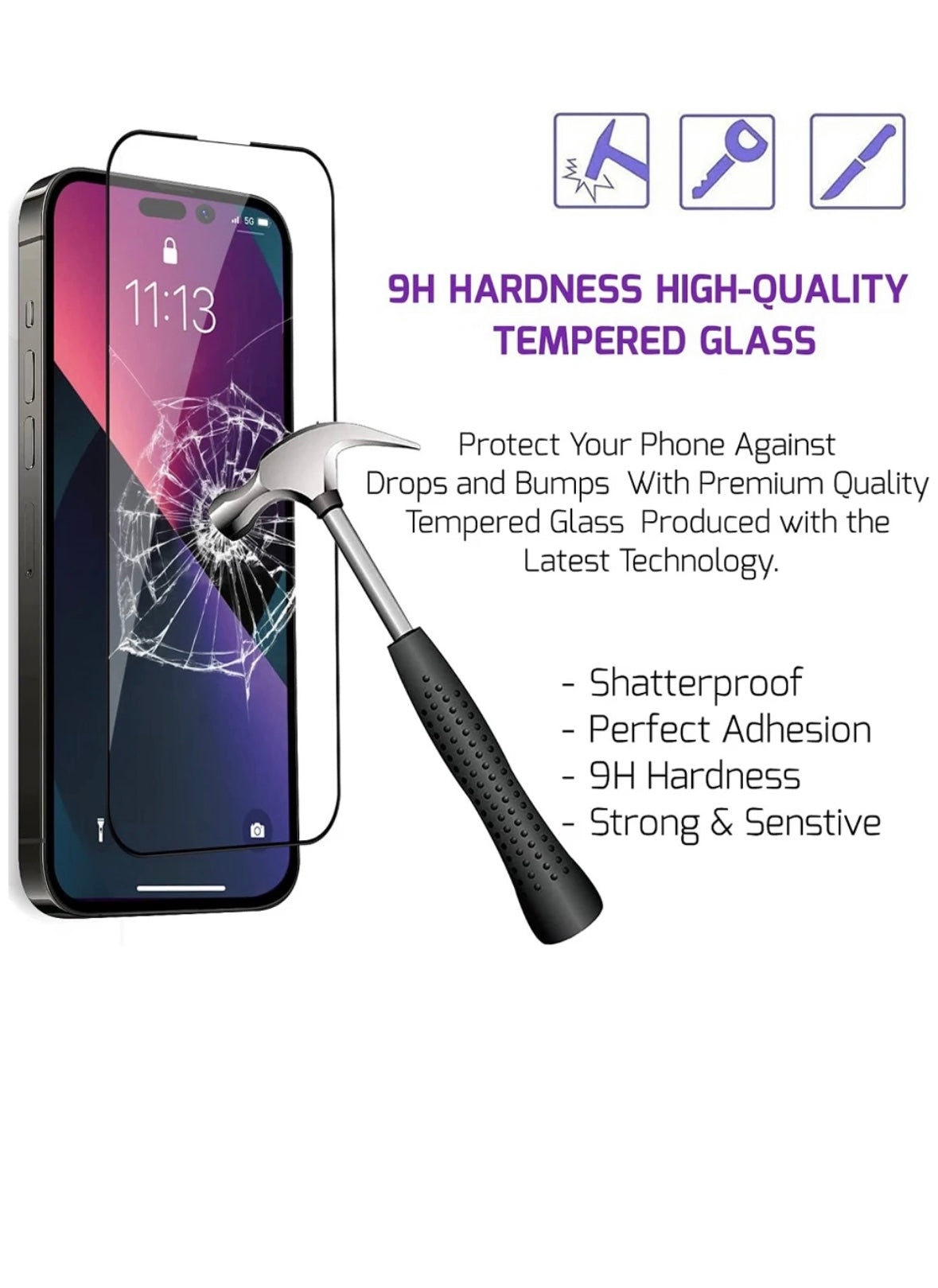 Display Schutzfolien 2 Stück für IPHONE 13/14 PRO/PRO MAX