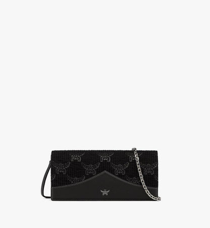 MCM Diamant Clutch aus Lauretos Lurex-Jaquard