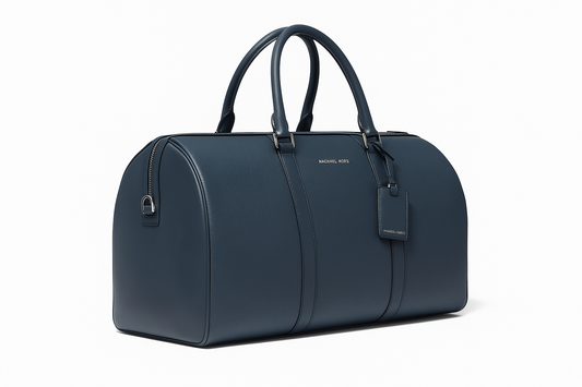 Michael Kors Cooper Leder Weekender Navy