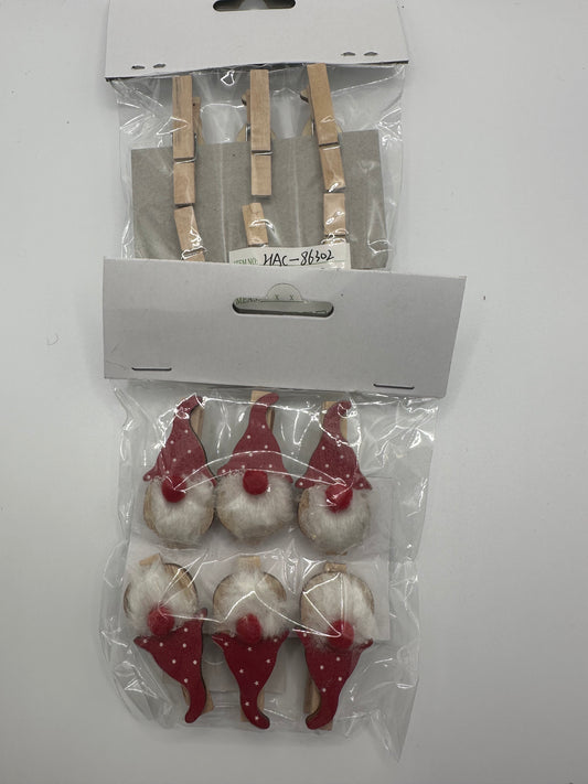 Weihnachtsmann Klammern 6er Set