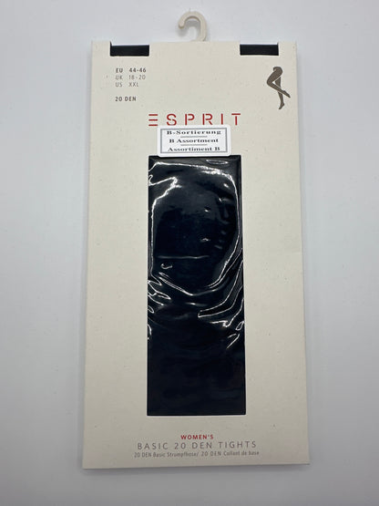 Esprit Basic Strumpfhose 20 Den 44-46 schwarz