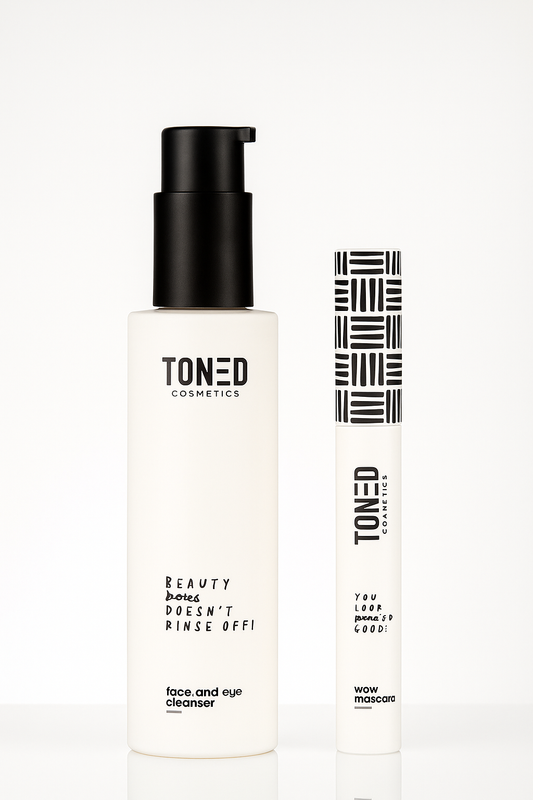 TONED Cosmetics 2 Sets - Wow Mascara u. Gesichts-und Augen-Make-up-Entferner