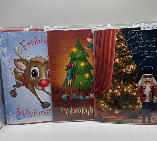 Weihnachtskarte mit Sound inkl. Umschlag
