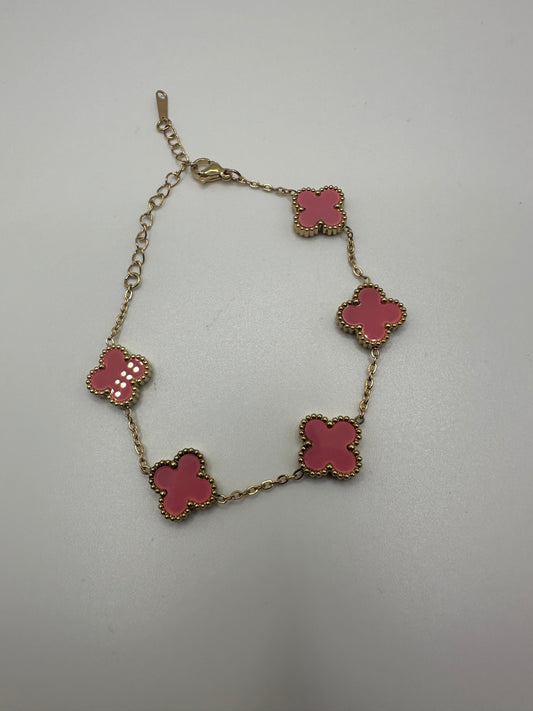 „Ela“ Edelstahl Armband Gold/Rosa