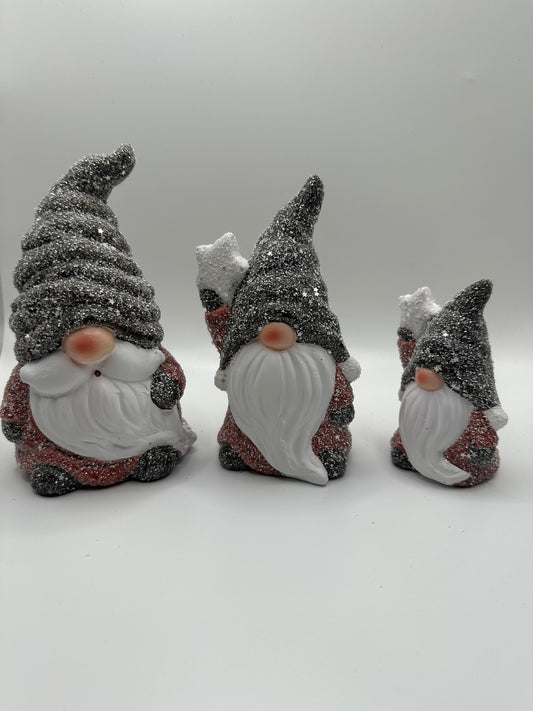 Weihnachtsmänner 3er Set rot