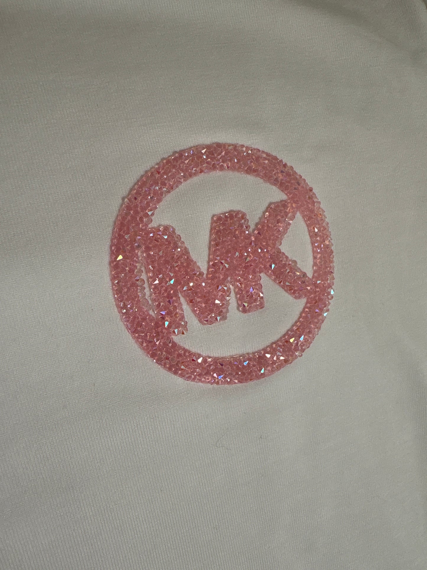 Michael Kors T-Shirt aus Stretch-Baumwolljersey mit Logoverzierung