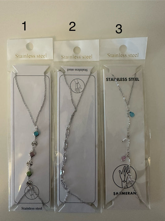 Handkette Edelstahl Silber