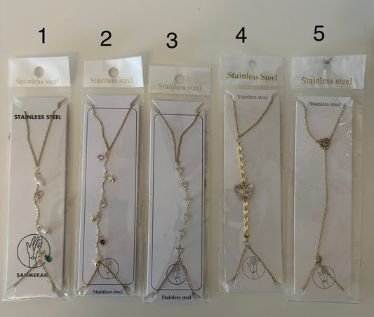 Handkette Edelstahl Gold