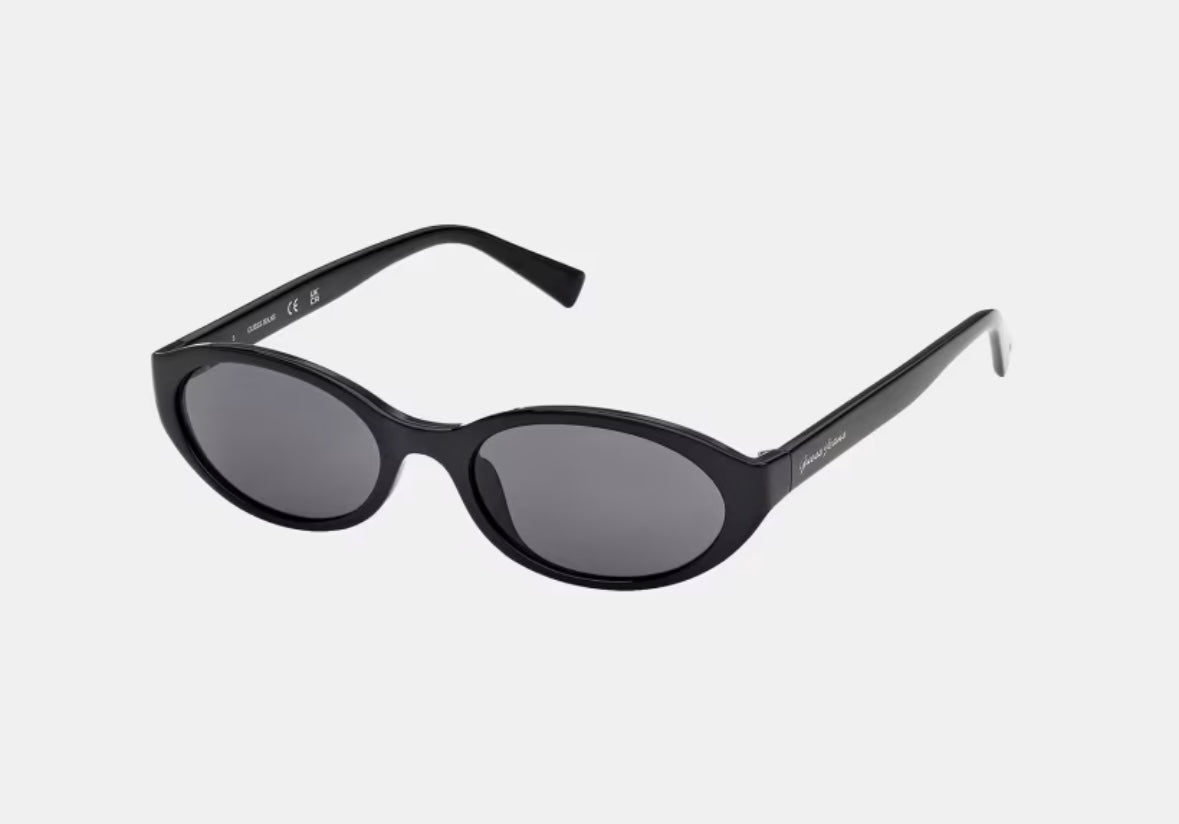 Sonnenbrille oval schwarz