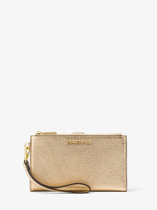 Michael Kors Doppelzipp Portmonee in Pale Gold