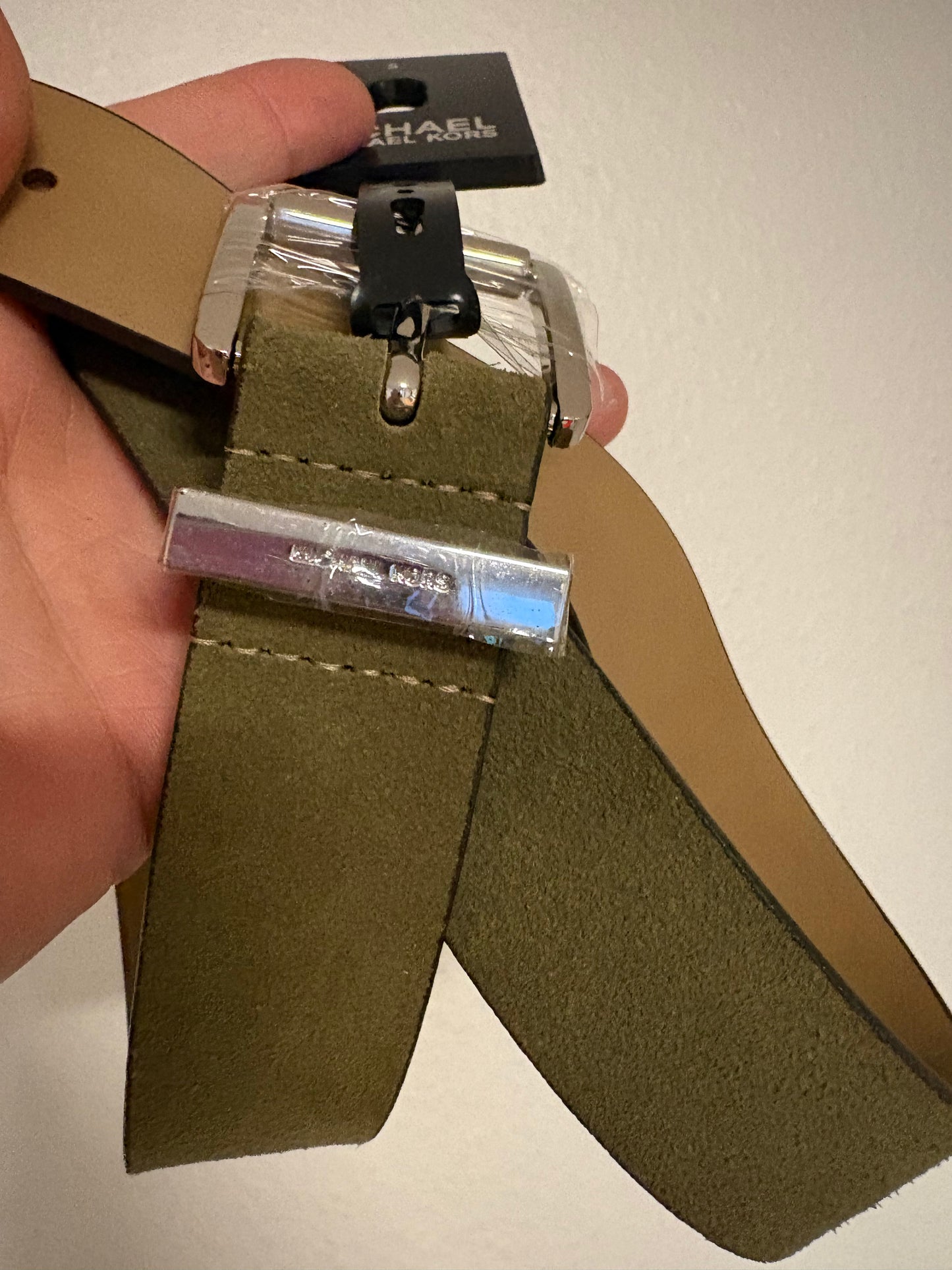 Michael Kors Wildleder Gürtel Olive