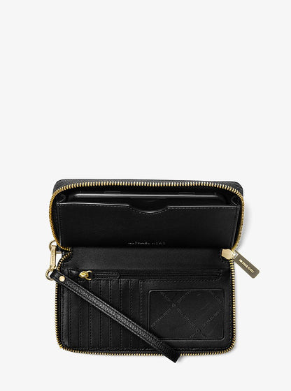 Michael Kors Portmonee mit goldenen Details und Handgelenkschlaufe