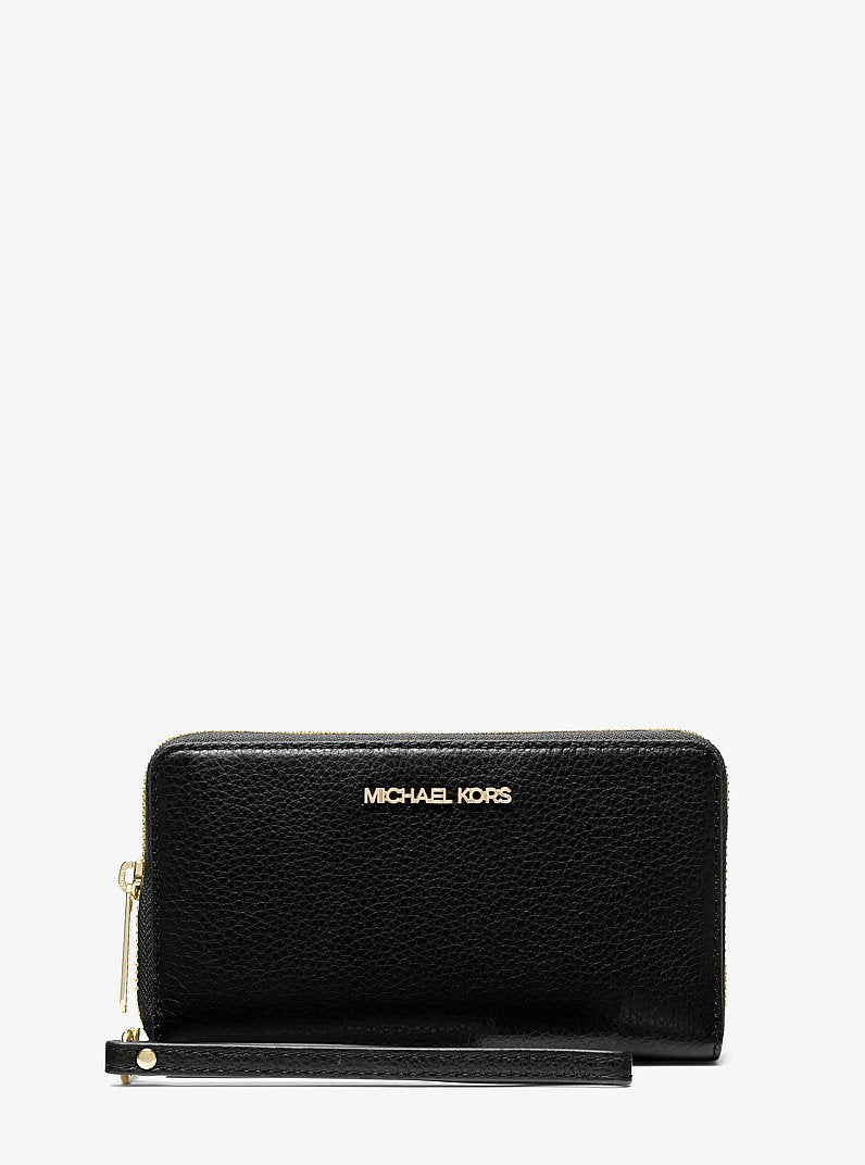 Michael Kors Portmonee mit goldenen Details und Handgelenkschlaufe